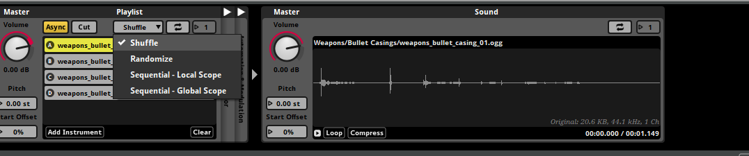 Playlist controls