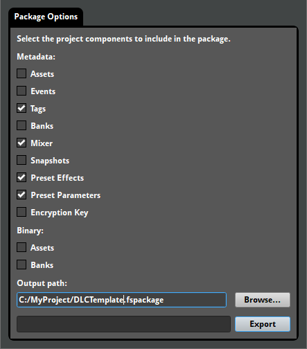Packaging a project