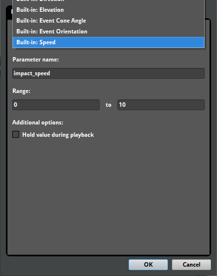Speed parameter