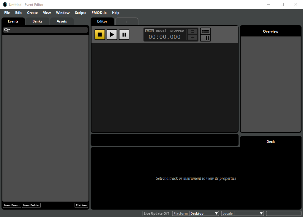 The Event Editor Window
