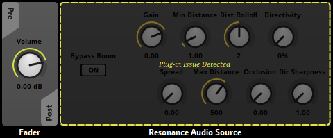 Effect plug-in issue detected