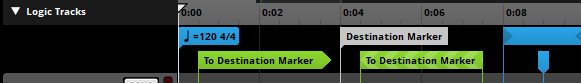 Logic tracks with markers
