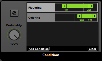 Parameter conditions