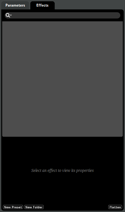 Preset effects browser