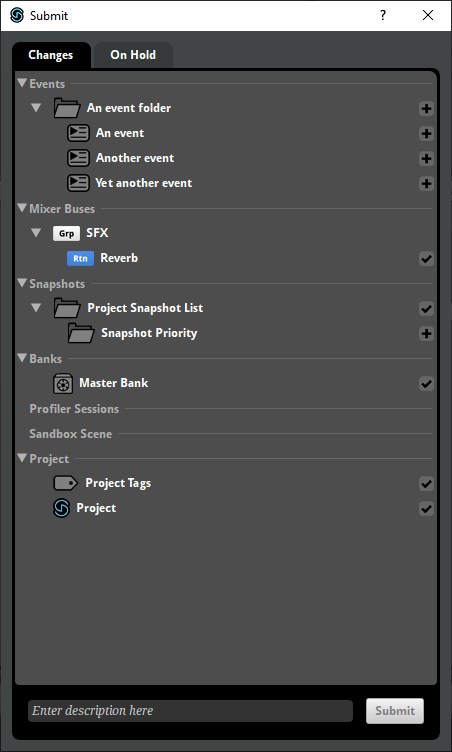 The Submit Dialog
