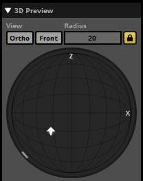 3D Preview with the emitter moved