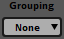Grouping drop-down menu