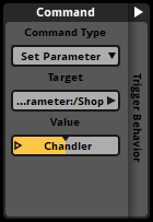 Command Instrument Deck Panel Set to Set Parameter