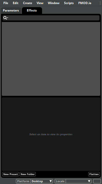 Preset effects browser