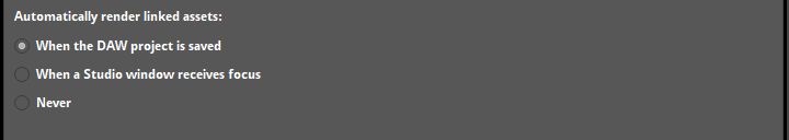 Linked Assets Render Settings in Preference Dialog