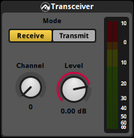 A transceiver effect set to receive mode