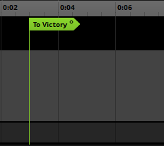 Transition marker with hidden transition timeline