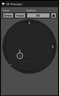 3D Preview with the emitter moved