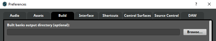 Built banks output directory