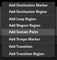 Logic track context menu