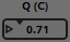 The Q (C) number box. Q (C)