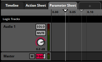 Parameter Ruler with Cursor and Playback Position