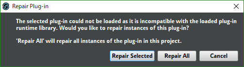 Repairing a plug-in