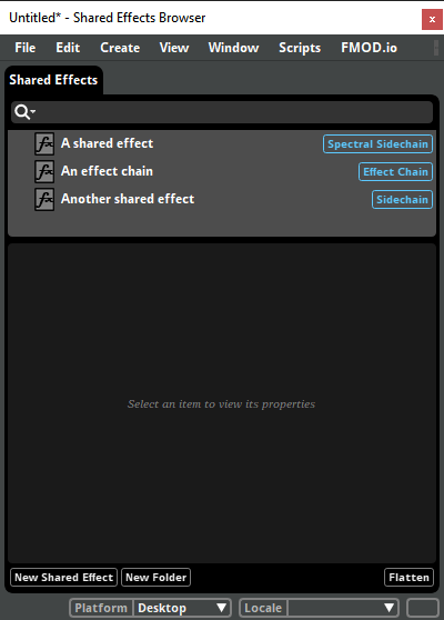 The Shared Effects Browser Window