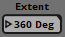 The extent number box. Extent