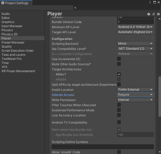 Connection dialog