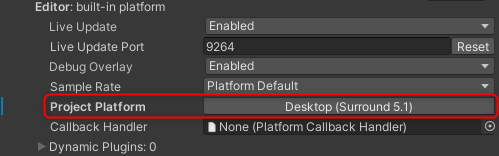 Editor settings