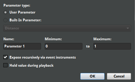 Add parameter dialog