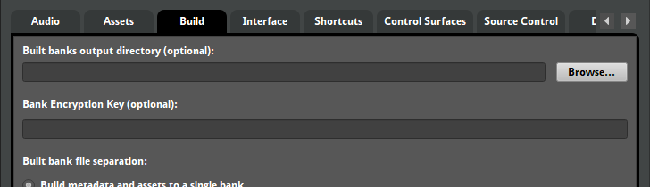 Bank encryption setting